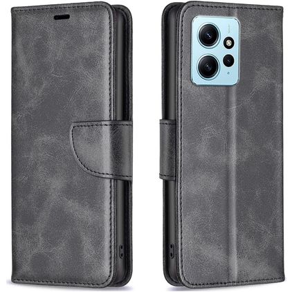 Mobigear Excellent Xiaomi Redmi Note 12 Hülle Klapphülle Geldbörse - Schwarz