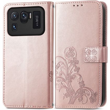 Mobigear Clover Xiaomi Mi 11 Ultra Klapphülle Portemonnaie - Roségold