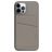 Nudient Magnet Thin Echtleder Kartenetui - 3 Karten - MagSafe Kompatibel - Clay Beige