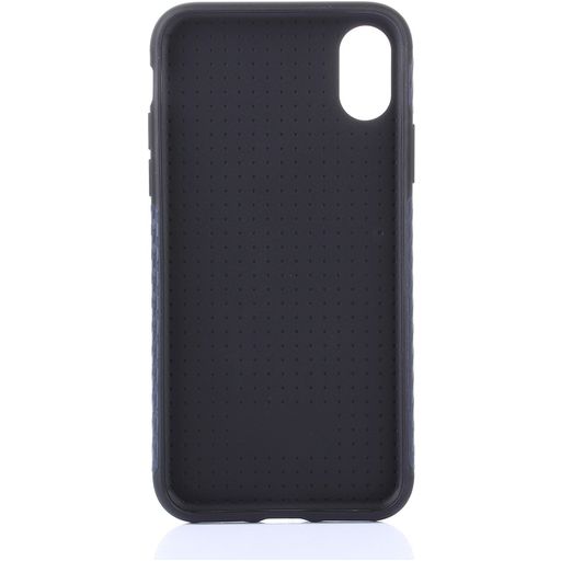 Mobigear Racing iPhone XS Hülle Flexibles TPU Backcover - Blau