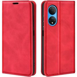 Mobigear Retro Slim HONOR X7 Hülle Klapphülle Geldbörse - Rot