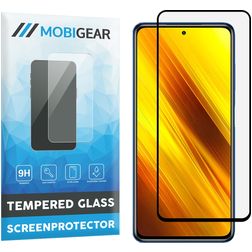 Mobigear Premium POCO X3 Panzerglas Displayschutz - Hüllenfreundlich - Schwarz