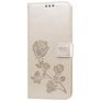 Mobigear Roses Xiaomi Redmi Note 9S Klapphülle Portemonnaie - Gold