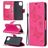 Mobigear Butterfly Samsung Galaxy A12 Klapphülle Portemonnaie - Magenta