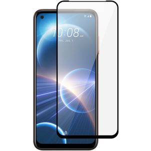 Mobigear Premium HTC Desire 22 Pro Panzerglas Gehärtetes Glas Displayschutz - Hüllenfreundlich - Schwarz