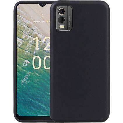 Mobigear Basics Nokia C32 Hülle Flexibles TPU Backcover - Schwarz