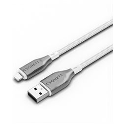 Cygnett Armoured Braided USB-A auf Apple Lightning Kabel 1 Meter - Weiß