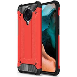 Mobigear Outdoor POCO F2 Pro Hülle Hardcase Backcover Stoßfest - Rot
