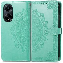 Mobigear Dreamcatcher OPPO A98 Hülle Klapphülle Geldbörse - Türkis