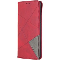 Mobigear Rhombus Slim Huawei P40 Pro Hülle Klapphülle - Rot