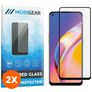 Mobigear Premium OPPO A94 Panzerglas Gehärtetes Glas Displayschutz - Hüllenfreundlich - Schwarz (2er Pack)