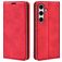 Mobigear Retro Slim Samsung Galaxy S24 FE Hülle Klapphülle Geldbörse - Rot