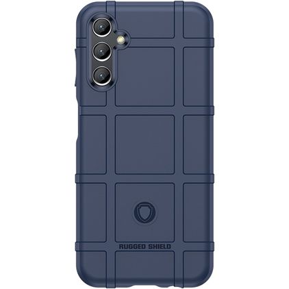 Mobigear Rugged Shield Samsung Galaxy A24 Hülle Flexibles TPU Backcover Stoßfest - Blau