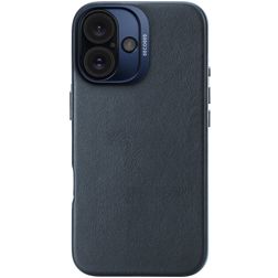 Decoded iPhone 16 MagSafe Hülle Echtes Leder Backcover - Marineblau