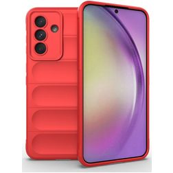 Mobigear Bumpy Samsung Galaxy A56 Hülle Flexibles TPU Backcover - Rot