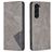 Mobigear Rhombus Slim Samsung Galaxy S24 Plus Hülle Klapphülle - Grau