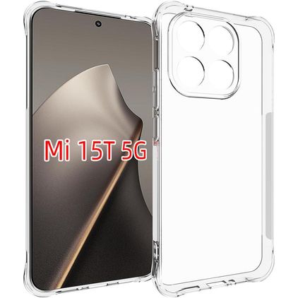 Mobigear Cushion Xiaomi 15T Hülle Flexibles TPU Backcover - Schwarz