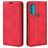 Mobigear Retro Slim Motorola Moto G71 5G Hülle Klapphülle Geldbörse - Rot