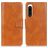 Mobigear Classy Sony Xperia 5 IV Hülle Klapphülle Geldbörse - Cognac