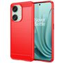 Mobigear Brushed OnePlus Nord 3 Hülle Flexibles TPU Backcover - Rot