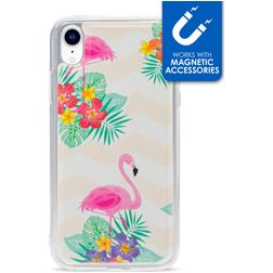 My Style Magneta iPhone XR Hülle Flexibles TPU Backcover - Flamingo