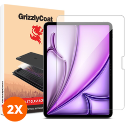 GrizzlyCoat Magic Applicator iPad Air 11 Zoll (2025) Panzerglas Gehärtetes Glas Displayschutz - Hüllenfreundlich + Applikator (2er Pack)