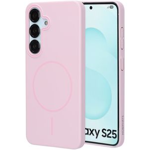 Mobiparts Slim Line Samsung Galaxy S25 MagSafe Hülle Hardcase Backcover - Blush Pink