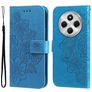 Mobigear Flowers Xiaomi Redmi 14C Hülle Klapphülle Geldbörse - Blau