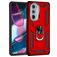 Mobigear Armor Ring Motorola Edge 30 Pro Hülle Hardcase Backcover Stoßfest mit Ringhalter - Rot
