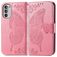 Mobigear Butterfly Motorola Moto G82 Hülle Klapphülle Geldbörse - Pink
