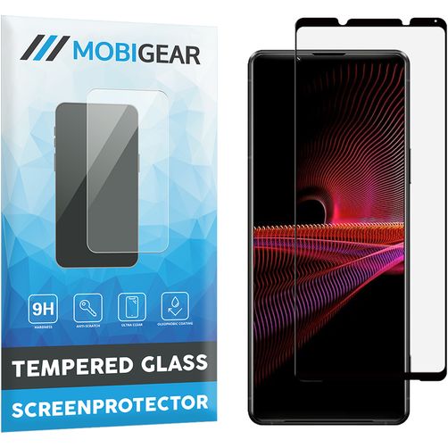 Mobigear Premium Sony Xperia 1 III Panzerglas Gehärtetes Glas Displayschutz - Hüllenfreundlich - Schwarz
