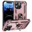 Mobigear Armor Ring iPhone 15 Pro Max Hülle Hardcase Backcover Stoßfest mit Ringhalter - Roségold