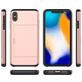 Mobigear Card iPhone XR Hülle Hardcase Backcover Stoßfest mit Kartenhalter - Weiß