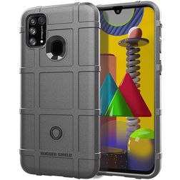 Mobigear Rugged Shield Xiaomi Redmi 9C Hülle Flexibles TPU Backcover Stoßfest - Grau