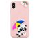 Mobigear Design iPhone XS Max Hülle Flexibles TPU Backcover - Rainbow Panda
