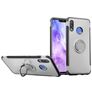 Mobigear Armor Ring Huawei Nova 3 Hülle Hardcase Backcover Stoßfest mit Ringhalter - Silber