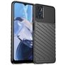 Mobigear Groove Motorola Moto E22i Hülle Flexibles TPU Backcover - Schwarz