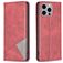 Mobigear Rhombus Slim iPhone 15 Pro Max Hülle Klapphülle - Rot