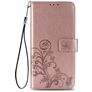 Mobigear Clover Samsung Galaxy A21s Hülle Klapphülle Geldbörse - Roségold