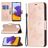 Mobigear Butterfly Samsung Galaxy A22 5G Klapphülle Portemonnaie - Roségold