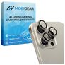 Mobigear Single iPhone 15 Pro Max Panzerglas Gehärtetes Glas Kameralinsen Schutz - Hüllenfreundlich - Silber