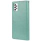 Mobigear Flowers Samsung Galaxy A53 Hülle Klapphülle Geldbörse - Türkis