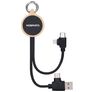 Mobiparts Multicable USB-A / USB-C auf Apple Lightning / USB-C Kabel 0.2 Meter - Schwarz