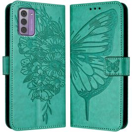 Mobigear Butterfly Nokia G42 Hülle Klapphülle Geldbörse - Grün