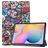 Mobigear Tri-Fold Samsung Galaxy Tab S6 Lite Klapphülle - Graffiti