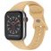 Mobigear Sport Dual Silikon Apple Watch Armband Drückerschließe - 42/41/40/38 mm - Beige
