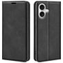 Mobigear Retro Slim iPhone 17 Hülle Klapphülle Geldbörse - Schwarz