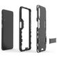 Mobigear Armor Stand Samsung Galaxy A7 (2018) Hülle Hardcase Backcover Stoßfest mit Ständer - Blau