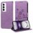 Mobigear Flowers OPPO Reno 12 Pro Hülle Klapphülle Geldbörse - Lila