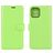 Mobigear Classic iPhone 12 Mini Hülle Klapphülle Geldbörse - Grün